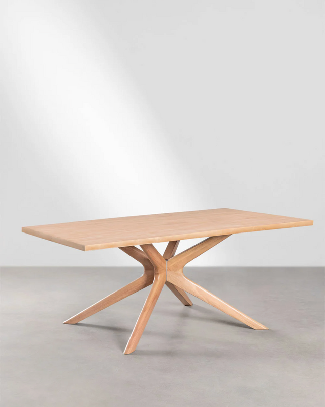 Rectangular Dining Table 180 × 90 cm in Natural Wood – Arnaiz Collection