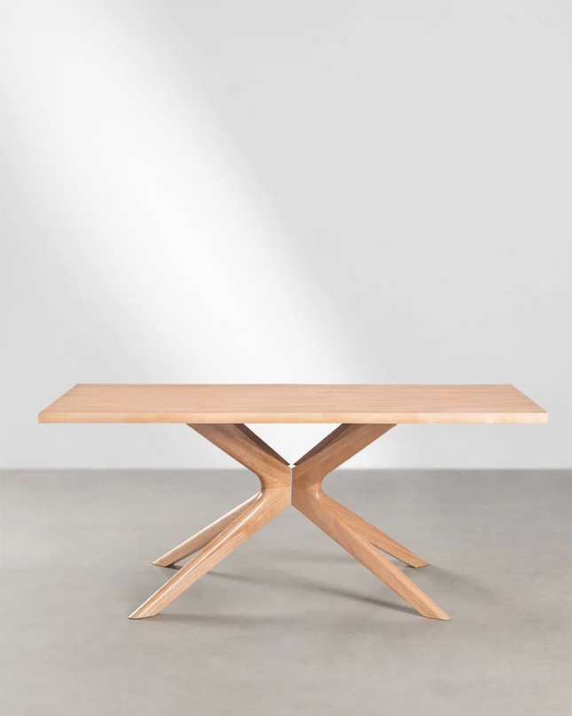 Rectangular Dining Table 180 × 90 cm in Natural Wood – Arnaiz Collection