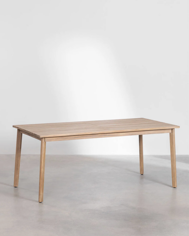 Acacia Dining Table Set 180 × 90 cm with 6 Uleno Chairs – Kaela