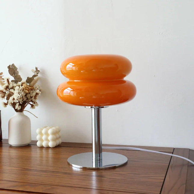 Macaron Glass Table Lamp – 28 cm, LED Included, Tricolour Ambient Light